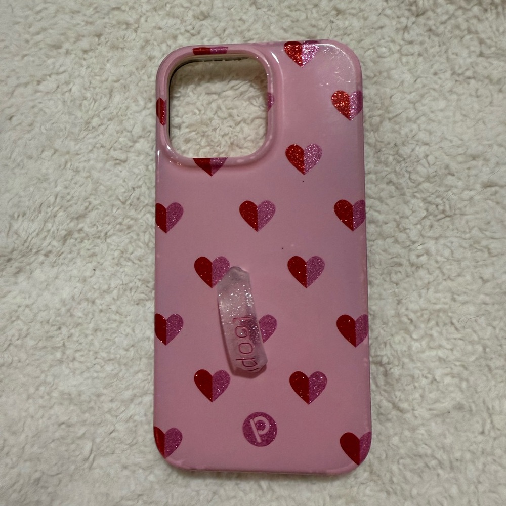 Pink Heart loopy Phone Case iPhone 14 Pro Max